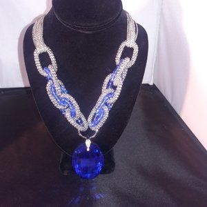 Jewelry - Oval Crystal Pendant Necklace Set Jewelry - Oval Crystal Pendant Necklace Set